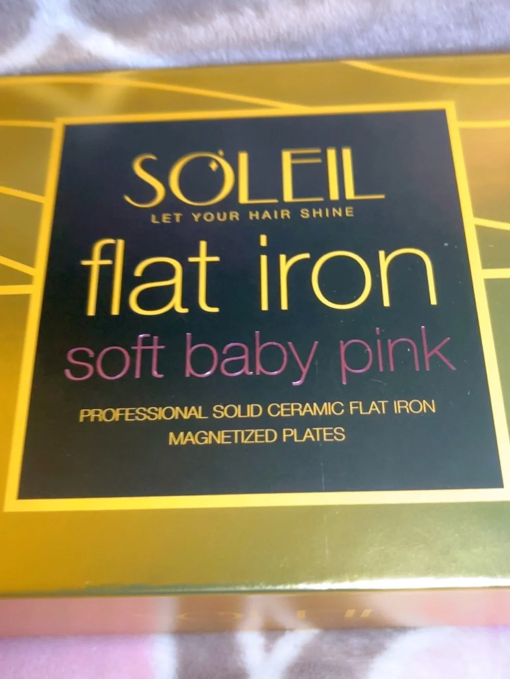 Soleil Soft Touch Flat Iron Hair Straightener - Pink